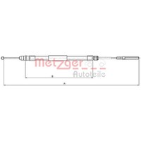 Metzger 10.4136 Seilzug Feststellbremse FüR BMW 3 E46