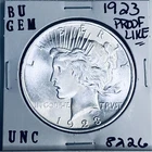 1923 P BU GEM PEACE SILVER DOLLAR UNC MS+++ U.S. MINT RARE COIN 8226