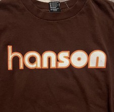 PolyGram Merchandising Hanson Vintage 90s Graphic Tee Brown L 100 Cotton