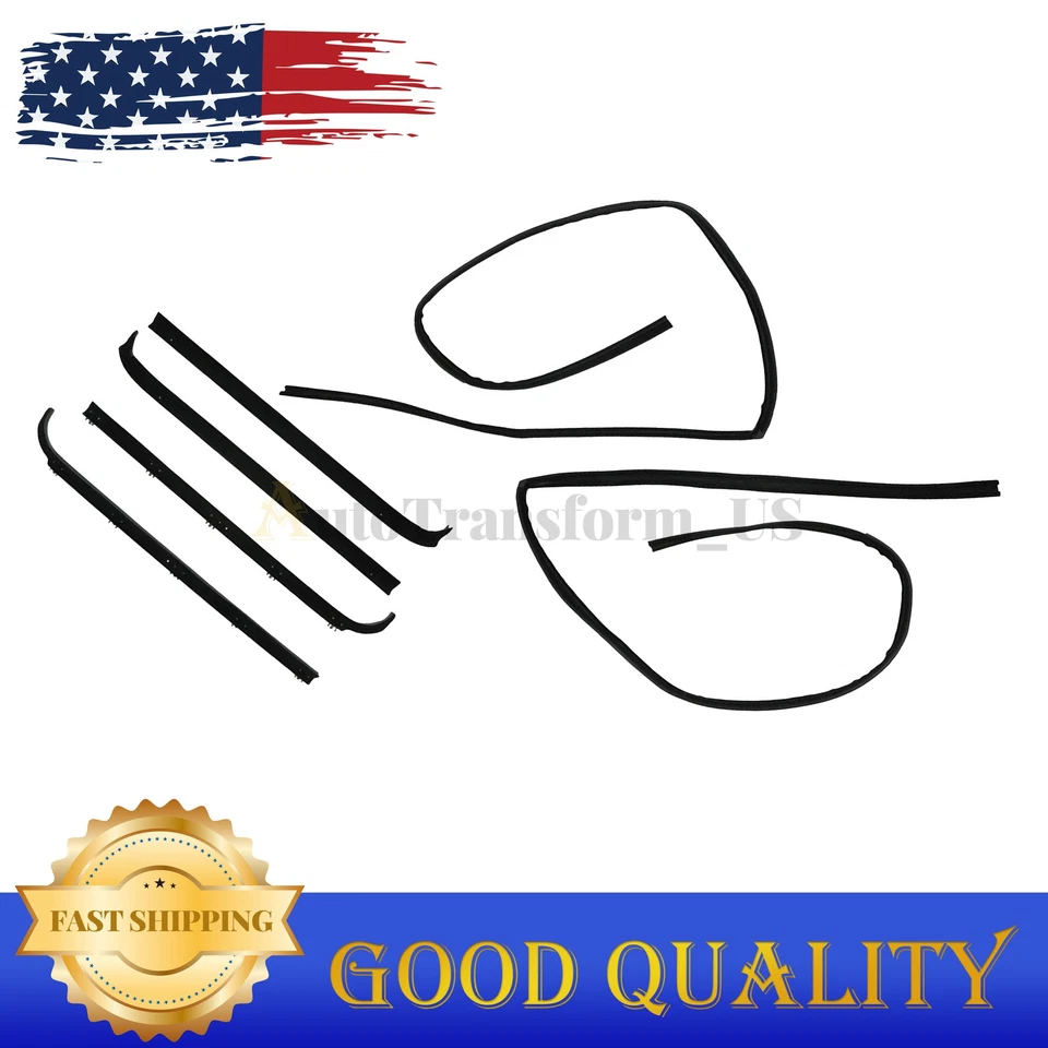 Window Sweep&Run Channel Weatherstrip Seals Kit Fit 1980-86 Bronco F100 F150 250 Foto 2 de 4