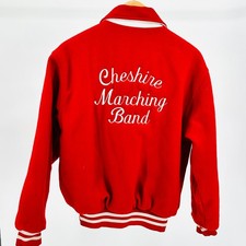 Vintage Y2K Rennoc Red White Marching Band Varsity Jacket