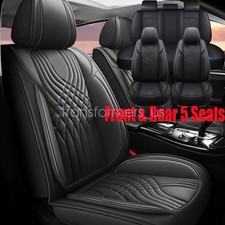 For Chevrolet Silverado Gmc 1500 Seat Cover Leather Full Set Front Rear Cushion