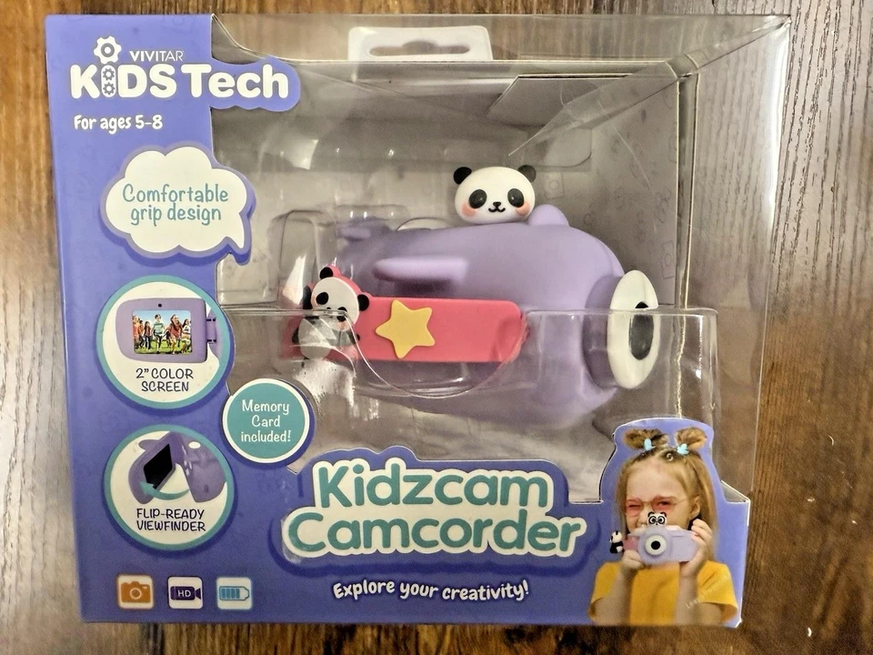 Vivitar Kidztech Camcorder for Kids, Purple Panda 16MP NEW SKU A-63 - Image 3 of 4