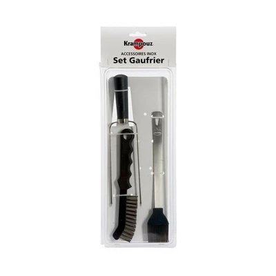 Krampouz SET Waffelgabel für Waffeleisen Waffle fork Gaufrier Pinsel Gabel Bürst - Bild 1 von 3