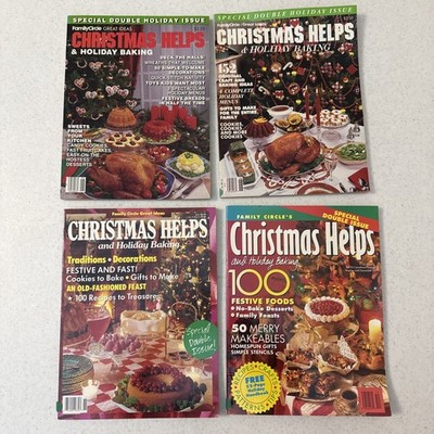 Family Circle Great Ideas Christmas Helps 4 Magazines 86 87 90 91 Crafts Baking