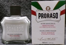 PRORASO After Shave Balm Sensitive Skin Green Tea & Oatmeal 3.4 Fl Oz