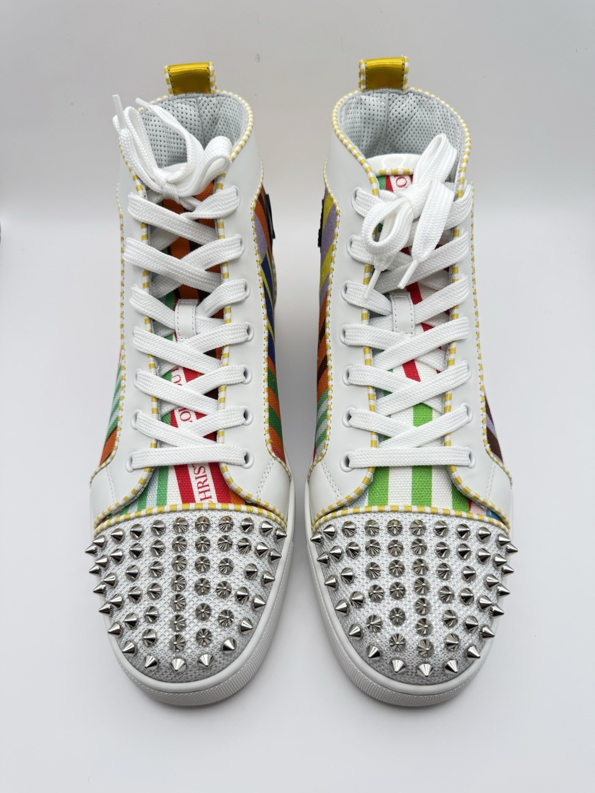 $1,295  CHRISTIAN LOUBOUTIN Lou Spike Orlato High-Top Sneakers (42 EU; 9 US) NEW image 7