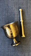 Verkaufe Mörser mit Stößel aus Messing