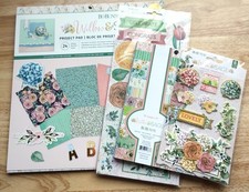 Bo Bunny "Willow  Sage" Paper and Embellishment Lot