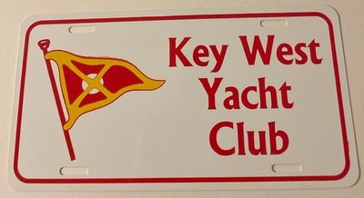 Key West Florida Yacht Club Booster License Plate Boating Sailing Yachtsman