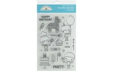 Doodlebug Party Time Doodle Stamps Birthday Boy