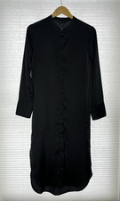 Banana Republic Shirt Slip Dress Womens XS Black Button Up Career Classic Flowy