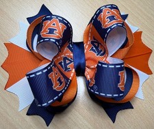 College Auburn University Inspired Hair Bow