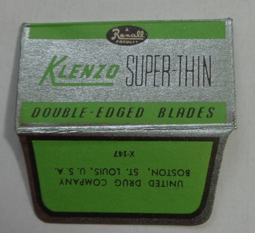 Vintage Razor Blade KLENZO SUPER THIN Green - One Wrapped Blade