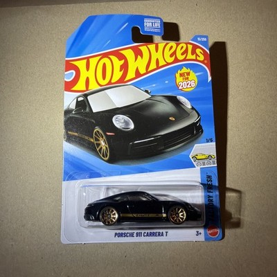 2026 HOT WHEELS, PORSCHE 911 CARRERA T Black, FACTORY FRESH 1/5