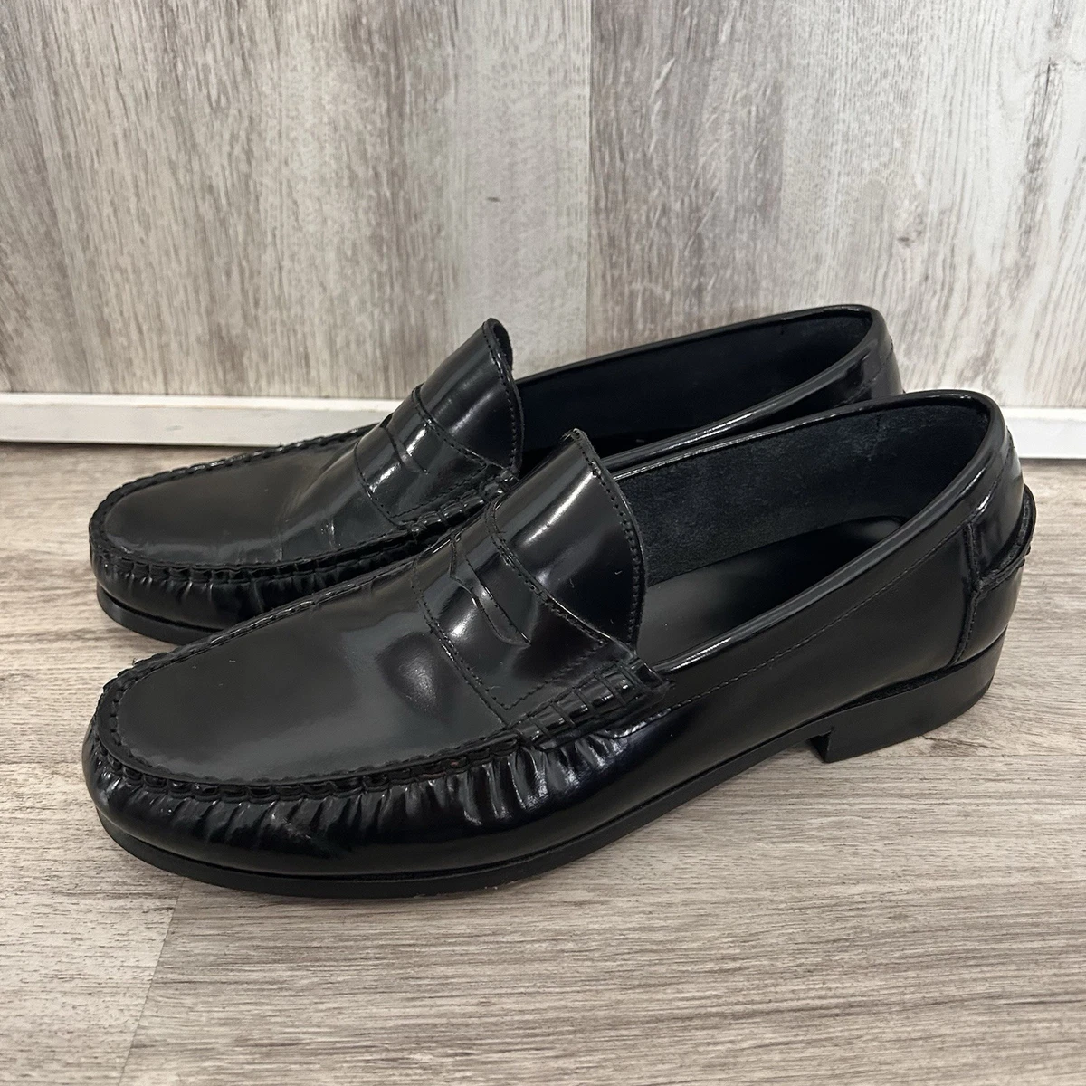 Mens Size 10 Florsheim Black Loafers Shoes NIB-4 Black Leather Upper Florsheim Dress Shoes for Men for sale  main image 2