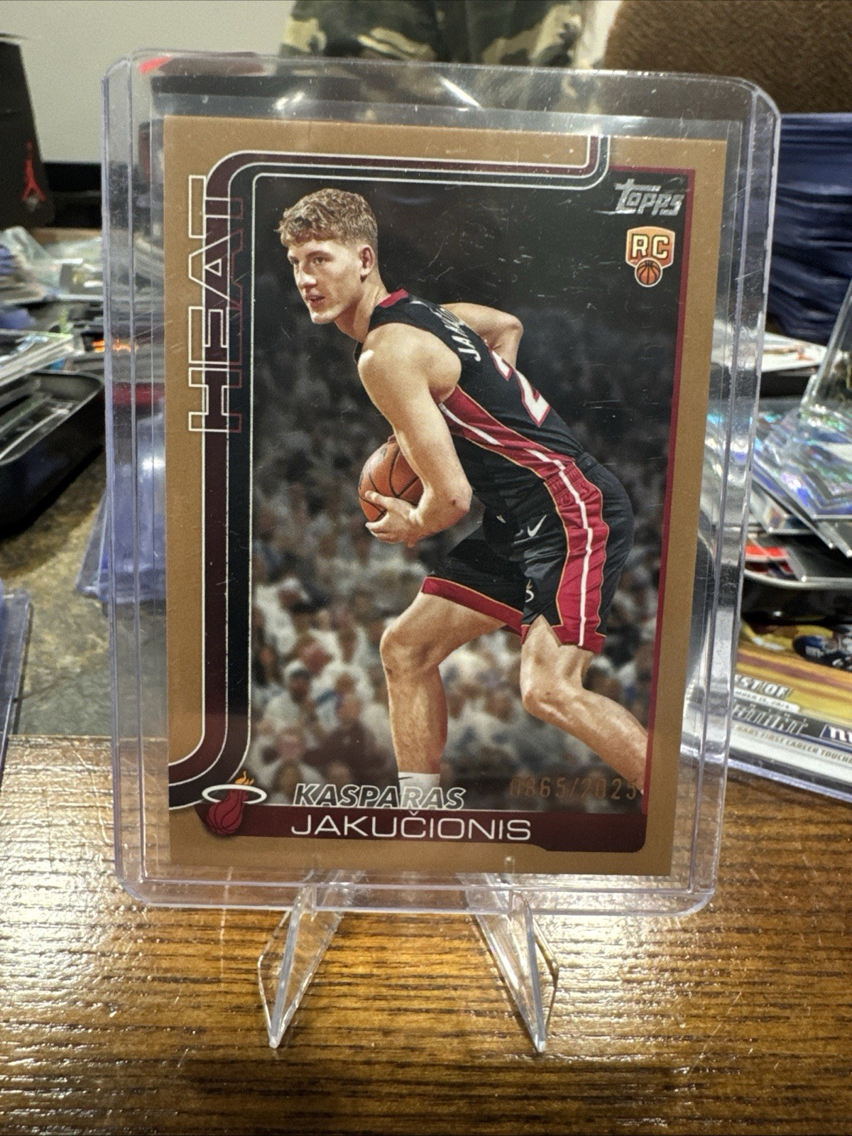 2025-26 Topps Kasparas Jakucionis Rookie Gold /2025 #220 Miami Heat 🔥