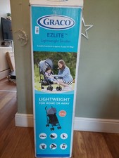 Graco Lightweight Stroller EZLite Midnight  Black 6.6kg compacfold Birth to 3 Yr