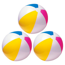 eMKay� 20" BEACH BALL INFLATABLE MULTI COLOURED HOLIDAY SWIMMING POLTOYS BLOW UP