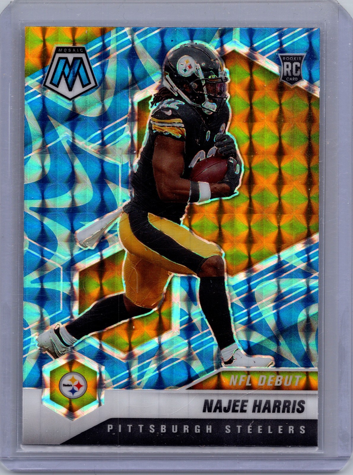 2021 Panini Mosaic #252 Najee Harris Prizm Reactive Blue