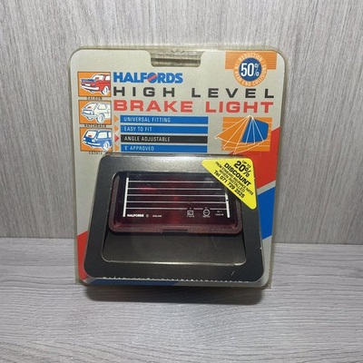 #ad Vintage Halfords High Level Brake Light Red 12V 21W Adjustable New Sealed Car GBP 23.37