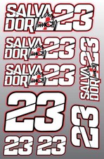 Adesivo Moto Adesivo per Luca Salvadori 23 Bianco Vinile Laminato