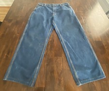 Carhartt FR Jeans 36x27 Flame Resistant HRC 2 Blue Utility Workwear Dungaree Fit