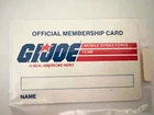 G.I. Joe Official Membership Card - Unused