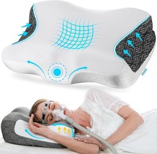 Cervical Neck Pillow Neck Pain Relief CPAP Pillow Side Back  Stomach Sleepers