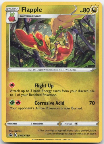 Flapple SWSH189 Holo Promo Sword & Shield Promo Pokemon Near Mint