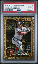 2024 TOPPS GILDED COLL GOLD MINI DIAMOND #38 JACKSON HOLLIDAY 7/50 PSA 10