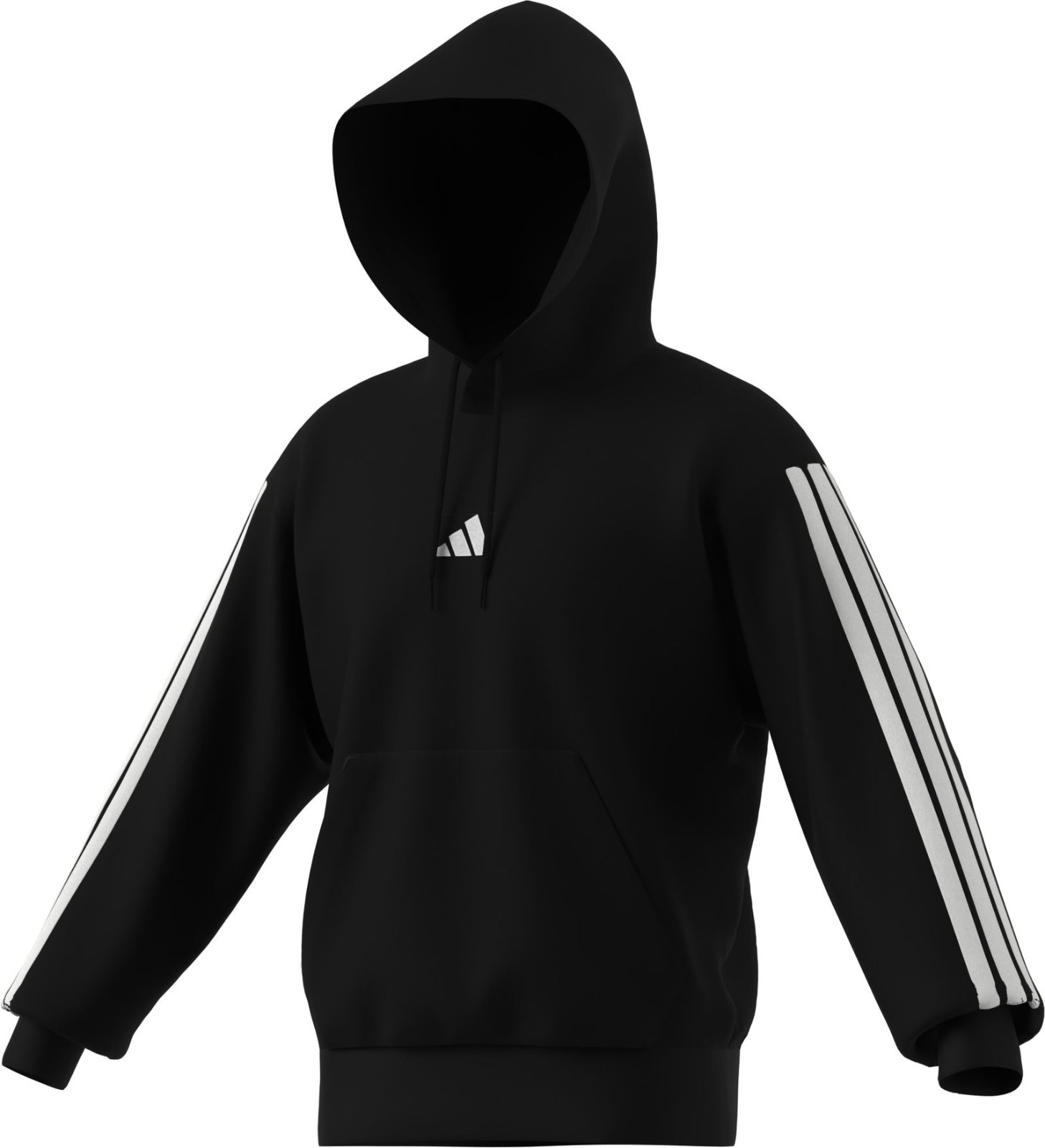 **NEW** adidas Mens Essentials 3-Stripes Pullover Hoodie, LARGE-TALL, JD1874 thumbnail 2
