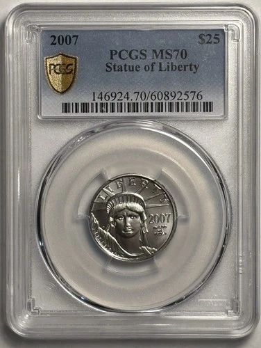 2007 American Platinum Eagle 1/4 oz — photo from the most recent tracked eBay sale