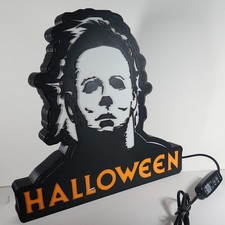 Michael Myers - Halloween | Caja de luz 3D | Luces LED | Decoración Halloween |