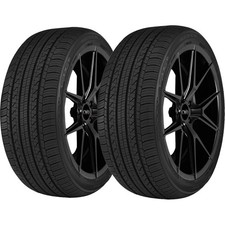(QTY 2) 225/45R17 Nexen N'Priz AH8 91W SL Black Wall Tires