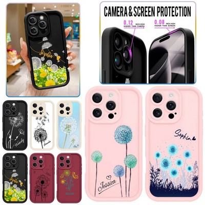 For iPhone 15 17e 13 16 Pro Max Customized TPU Cover Dandelion Design Phone Case