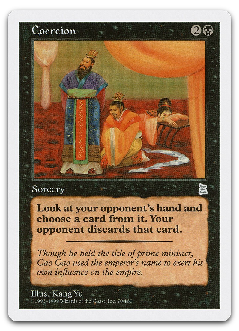 Coercion #70 (NM) Portal Three Kingdoms PTK Magic MTG