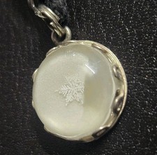 Real Preserved Snowflake Necklace 925 Sterling Silver