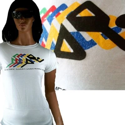 Official Be Eight by Amplified OLYMPIA MÜNCHEN 1972 Logo Sport Star T-Shirt S 38 - Bild 1 von 4