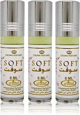 Soft 6ml oz) Perfume Oil by Al-Rehab -3 Pack-Women's