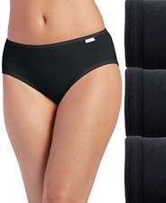Jockey 296206 Women's Underwear Elance Hipster - 3 Pack, Black, 6