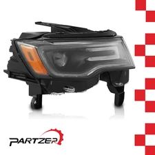 Fit For 2016-21 Jeep Grand Cherokee HID Headlight Black Right Passenger Side RH