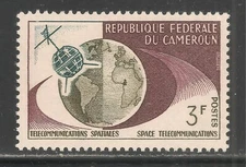 Cameroun #382 (A50) VF MINT - 1963 3fr Telstar Satellite and Globe  