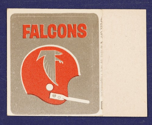 1972 NFL Properties Cloth Patches #26 Atlanta Falcons helmet missing right logo