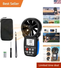 Professional HoldPeak Anemometer - 6-in-1 Weather Measurement Tool for Outdoors