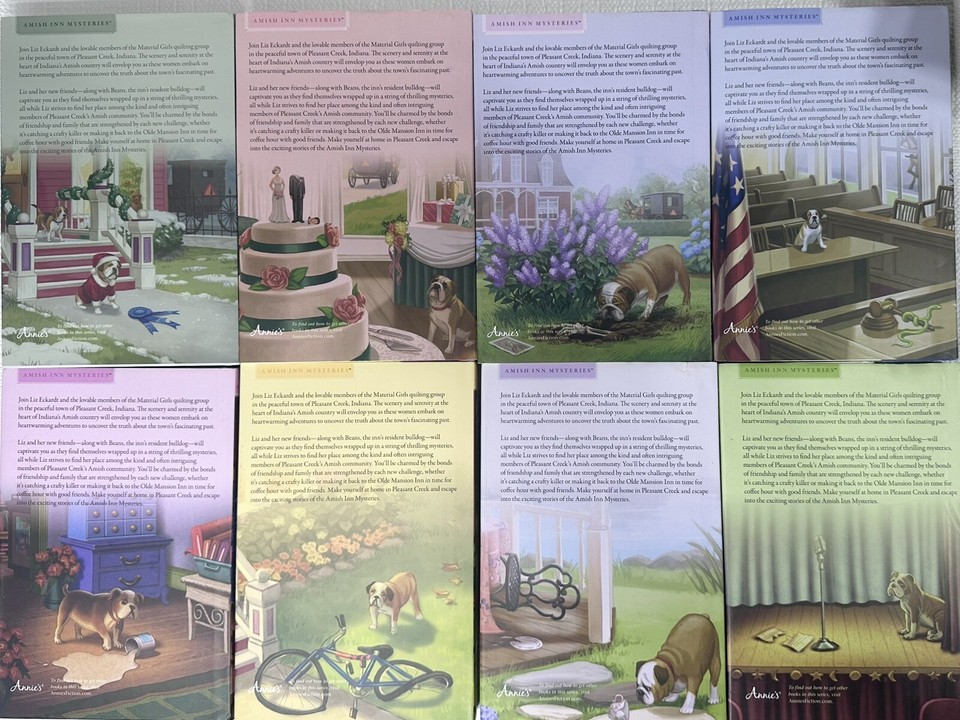 Amish Inn Mysteries Books Lot Of 8 Annie's Hard Back With Dust Covers