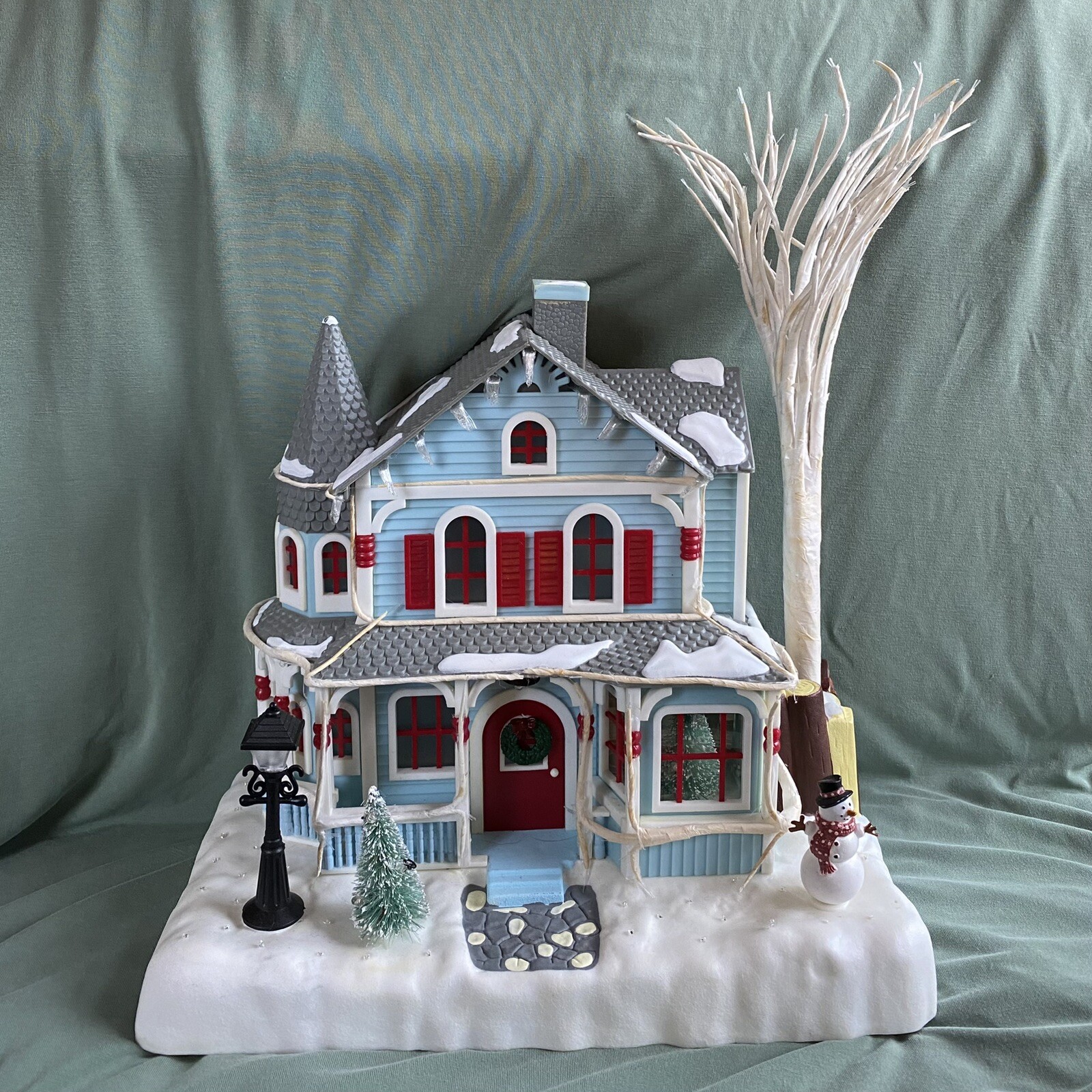 Avon Holiday Splendor Fiber Optic Christmas House No Adapter TESTED