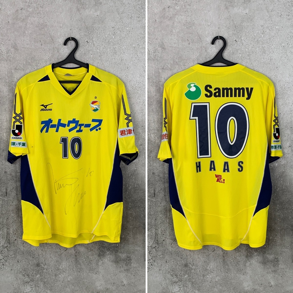 JEF UNITED CHIBA 2006 MATCH WORN HOME FOOTBALL SHIRT #10 HAAS