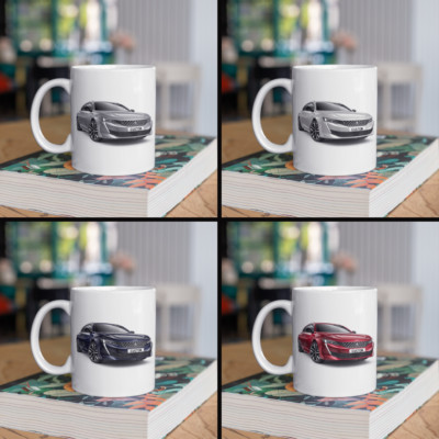 Personalisierte Peugeot 508 SW GT Tasse Geschenk Farbe wählbar - schneller Versand