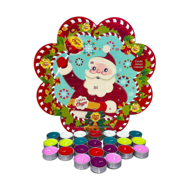 Chupa chups candle advent calendar with 23 tealight and 1 tealight candle holder